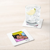 孤独な時間の反映 バレンタイン ロマンス スクエアペーパーコースター (インサイチュ)