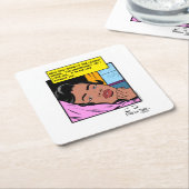 孤独な時間の愛の反映 バレンタイン ロマンス スクエアペーパーコースター (アングル)