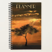 孤独な木のサンビーム – テキスト/名前の追加 プランナー手帳 (正面)
