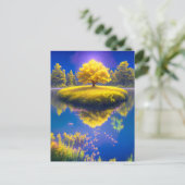 孤独な木の平和な成長 ポストカード (スタンド正面)