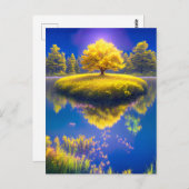 孤独な木の平和な成長 ポストカード (正面/裏面)