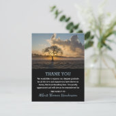 孤独な木の感謝 | 葬儀の写真 サンキューカード (スタンド正面)