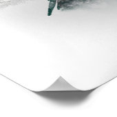 孤独な木の雪の山 ポスター (角)