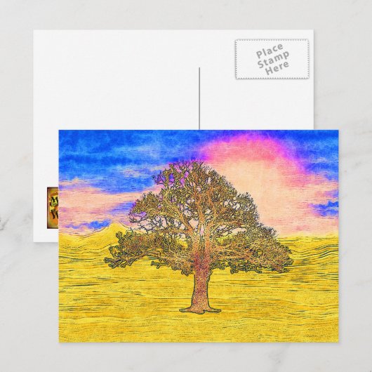 孤独な木 ポストカード (正面/裏面)