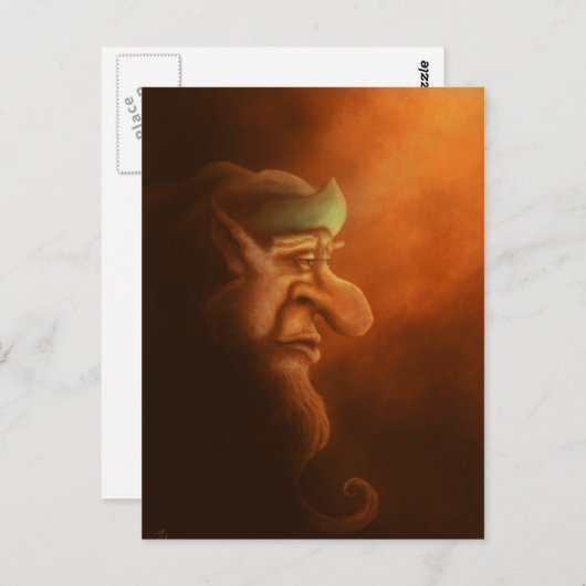 孤独な格言ファンタジーアートハガキ ポストカード (正面/裏面)