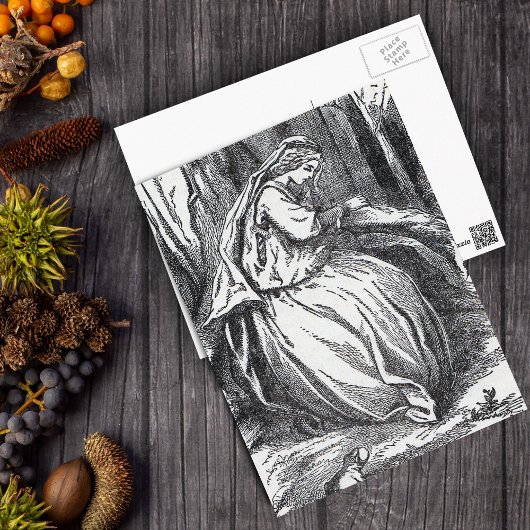 孤独な森のプリンセスとカエル ポストカード