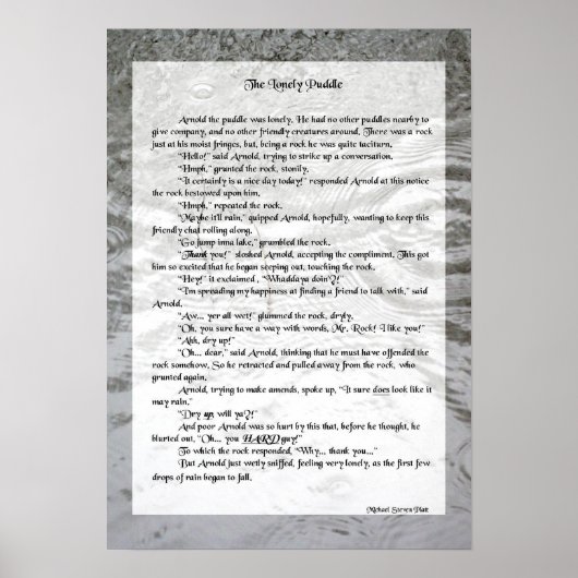 孤独な水たまりのポスター物語 ポスター (正面)