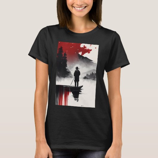 孤独な漁師 Tシャツ (正面)