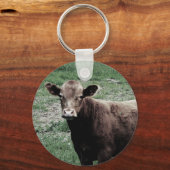 孤独な牛 キーホルダー (正面)