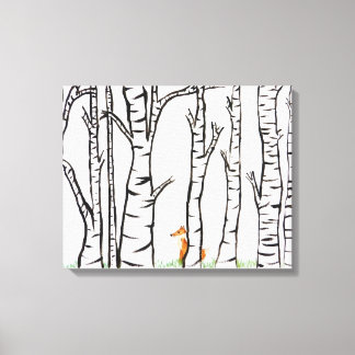 孤独な狐 キャンバスプリント
