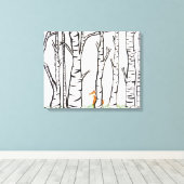 孤独な狐 キャンバスプリント (インサイチュ (ウッドフロア))