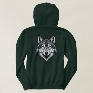 孤独な狼のヘッドグラフィックTシャツ パーカ