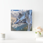 孤独な狼の自由 スクエア壁時計 (ホーム)