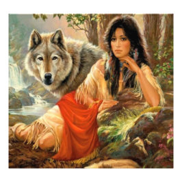 孤独な狼 フォトプリント           