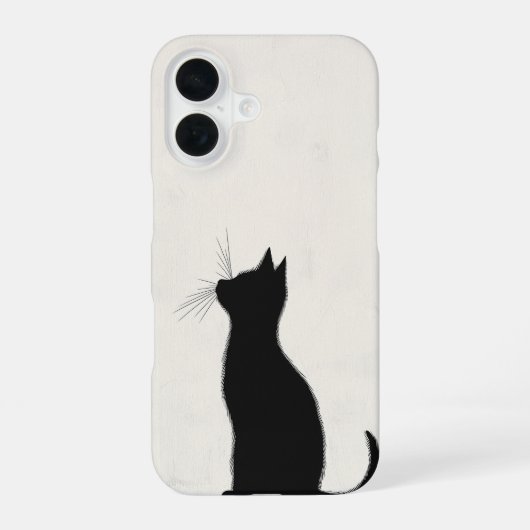孤独な猫の反射 iPhone 16ケース (裏面)