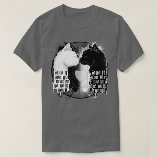 孤独な猫 Tシャツ (デザイン正面)
