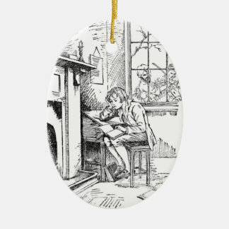 孤独な男の子 セラミックオーナメント