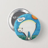 孤独な白くまPin 缶バッジ (正面&裏面)