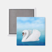 孤独な白鳥マグネット マグネット (正面/裏面)