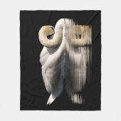 孤独な白鳥 フリースブランケット (正面)
