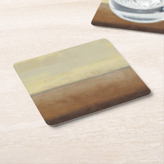 孤独な砂漠の風景バイノーマンワイアット スクエアペーパーコースター (アングル)