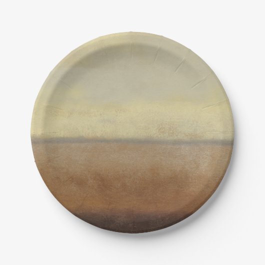 孤独な砂漠の風景バイノーマンワイアット ペーパープレート (正面)