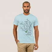 孤独な葉の空色 Tシャツ (正面フル)