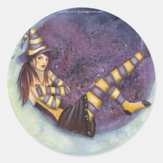 孤独な衛星ステッカー ラウンドシール