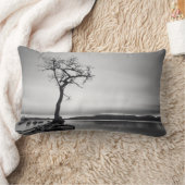 孤独な裸樹 ランバークッション (ブランケット)