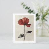 孤独な赤い花 ポストカード (スタンド正面)