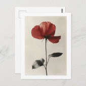 孤独な赤い花 ポストカード (正面/裏面)