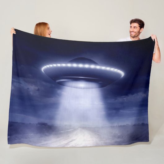 孤独な道の上のUFO フリースブランケット (インサイチュ)