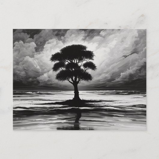 孤独な静寂：木の復元力 ポストカード (正面)