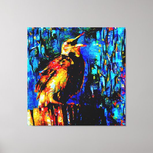 孤独な鳥2 キャンバスプリント (正面)