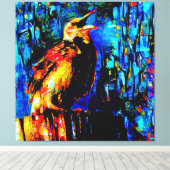 孤独な鳥2 キャンバスプリント (インサイチュ (ウッドフロア))