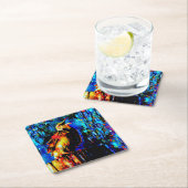 孤独な鳥2 スクエアペーパーコースター (インサイチュ)