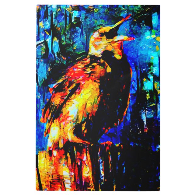 孤独な鳥2 メタルプリント (正面)