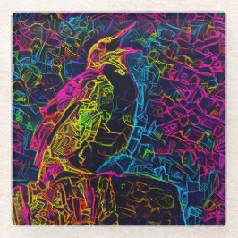 孤独な鳥3 ガラスコースター