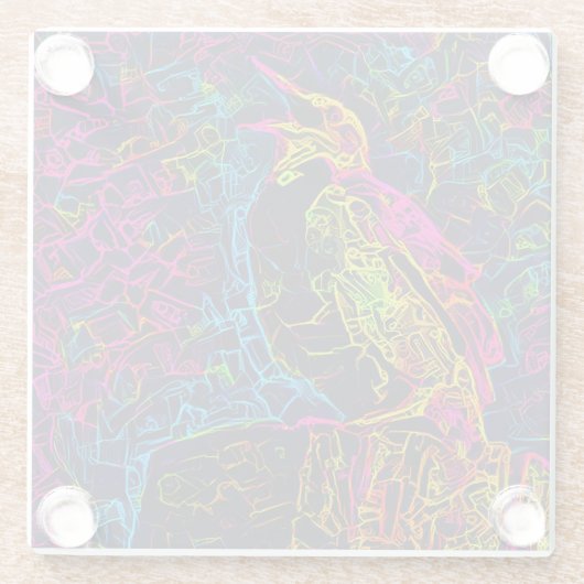 孤独な鳥3 ガラスコースター (裏面)