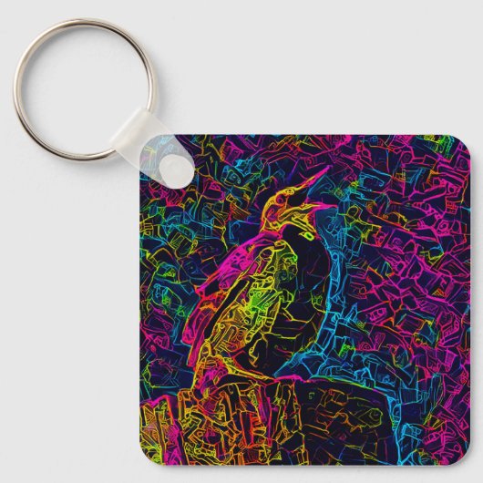 孤独な鳥3 キーホルダー (正面)