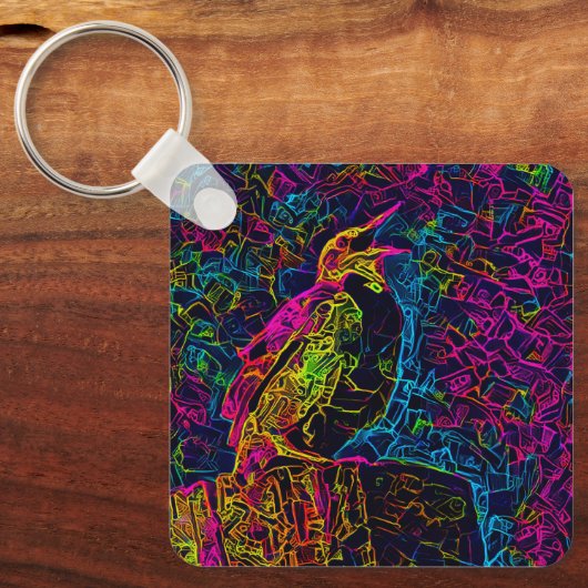 孤独な鳥3 キーホルダー (正面)