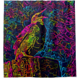 孤独な鳥3 シャワーカーテン