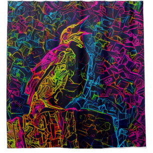 孤独な鳥3 シャワーカーテン