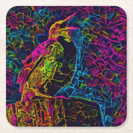 孤独な鳥3 スクエアペーパーコースター