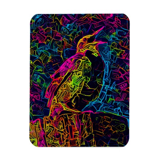 孤独な鳥3 マグネット (縦)