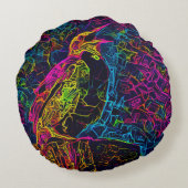 孤独な鳥3 ラウンドクッション (裏面)