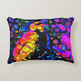 孤独な鳥4:リキッドアートスタイル アクセントクッション