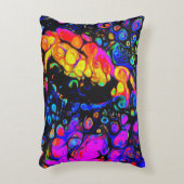 孤独な鳥4:リキッドアートスタイル アクセントクッション (正面(垂直))