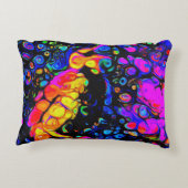 孤独な鳥4:リキッドアートスタイル アクセントクッション (裏面)