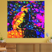 孤独な鳥4：リキッドアートスタイル キャンバスプリント (インサイチュ (リビング))